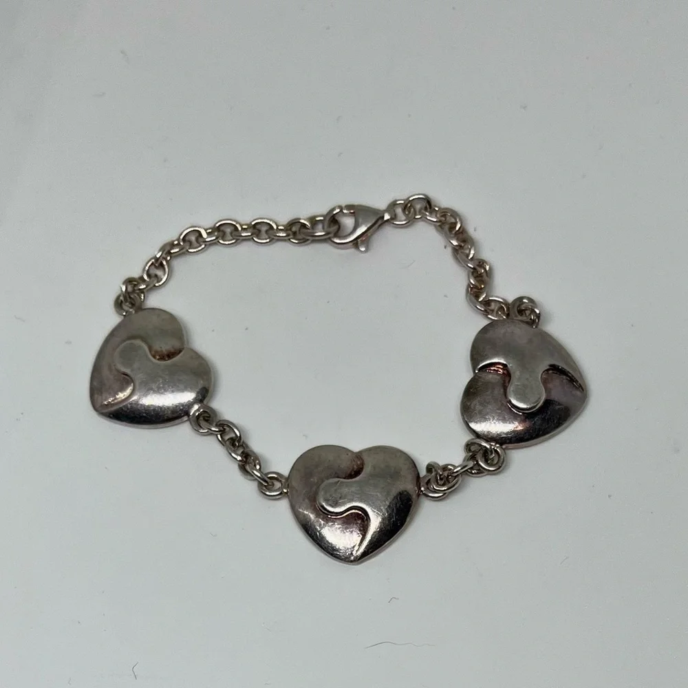 Christofle 925 Sterling Heart Bracelet